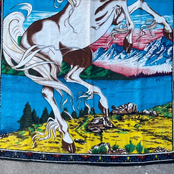 Vintage Colorful Rainbow Unicorn 70’s Tapestry Cloth Retro 420 Friendly - Picture 5 of 11